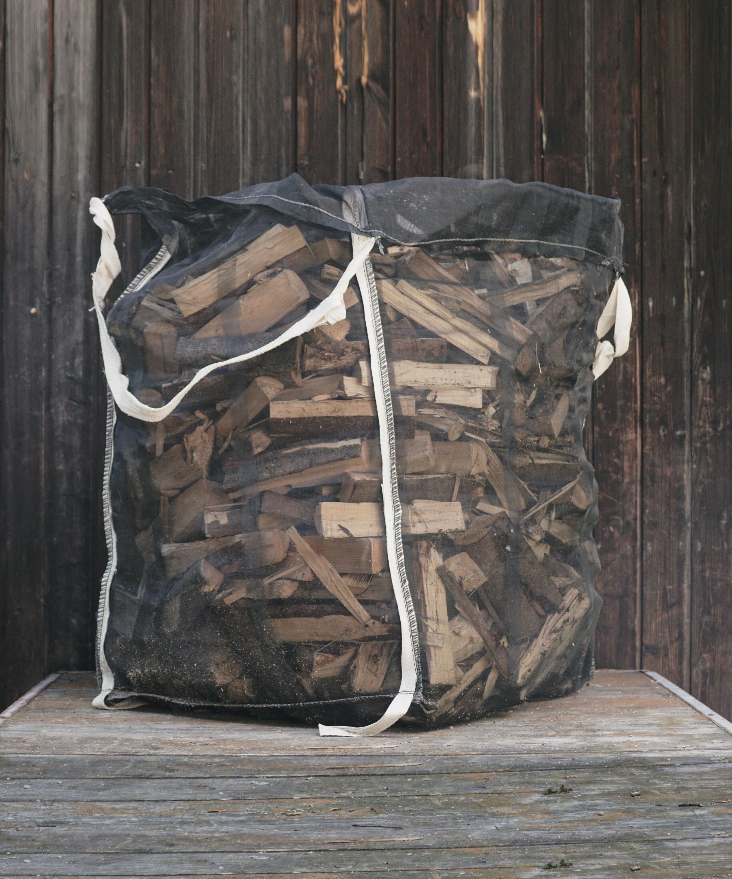 BrennholzluftdurchlässigHolzhandel100×100×160cm 1 St.Holz Big Bagf 